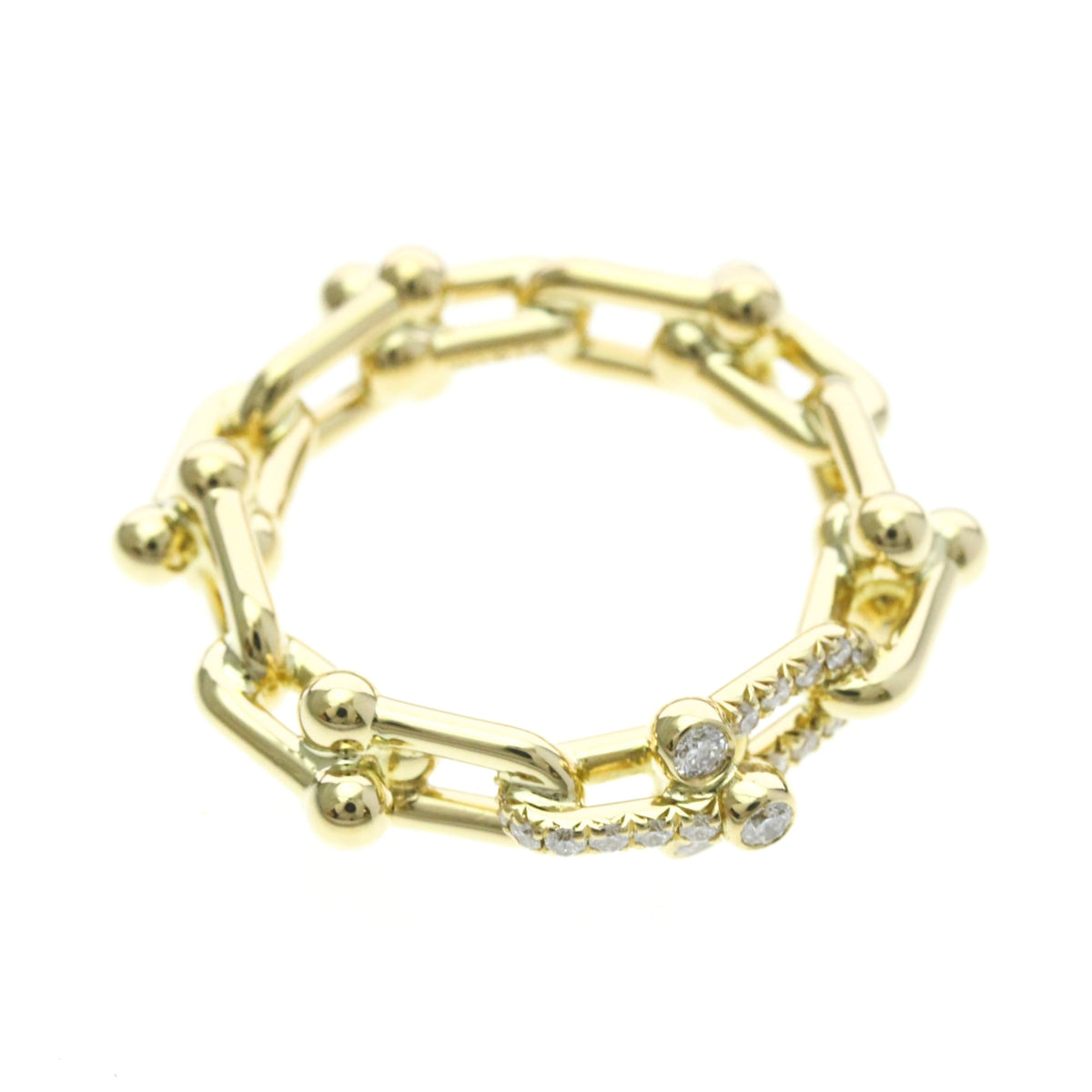 Tiffany Hardware Link · 18K Yellow Gold · Size 8 (EU 60)
