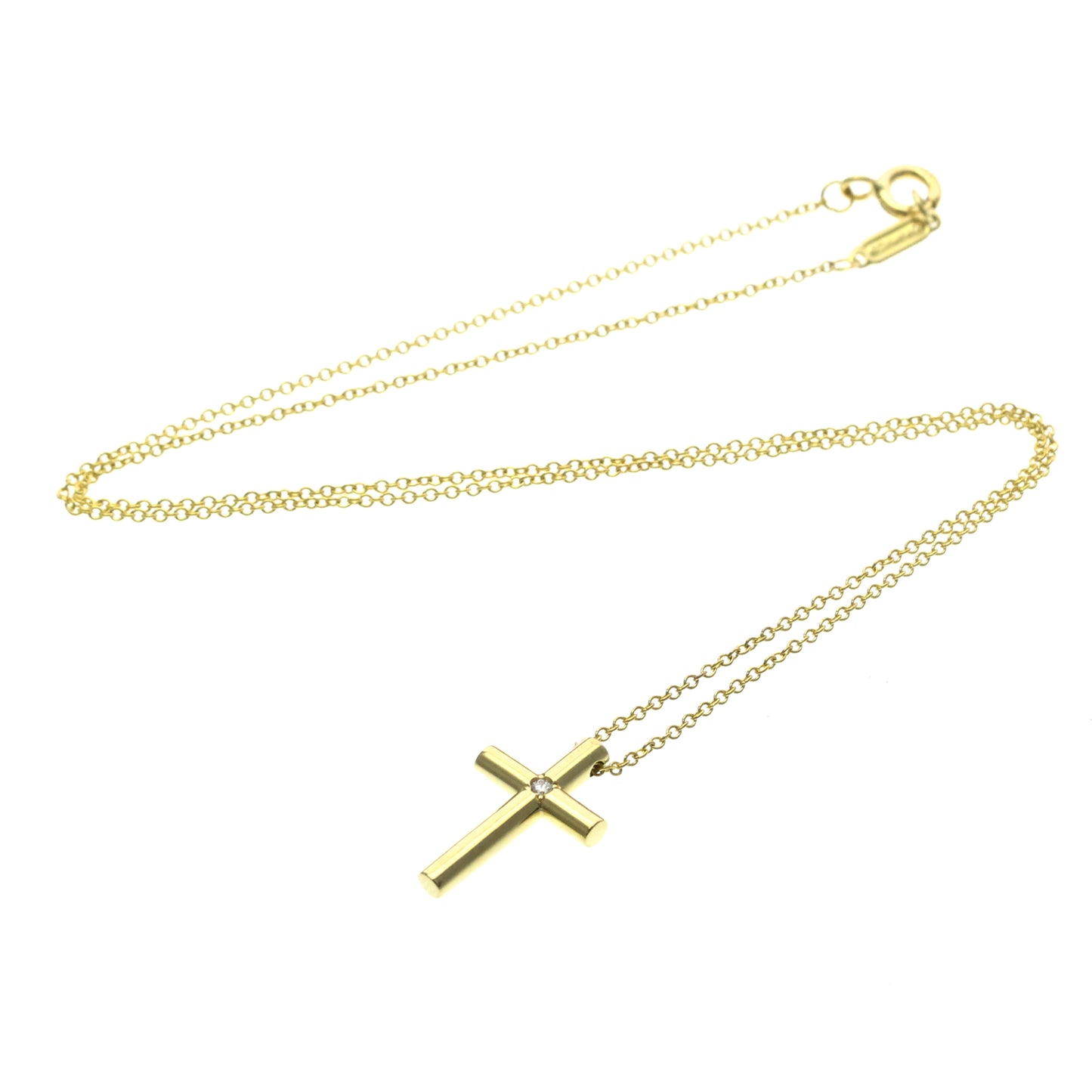 Tiffany Cross · 18K Yellow Gold · Diamond