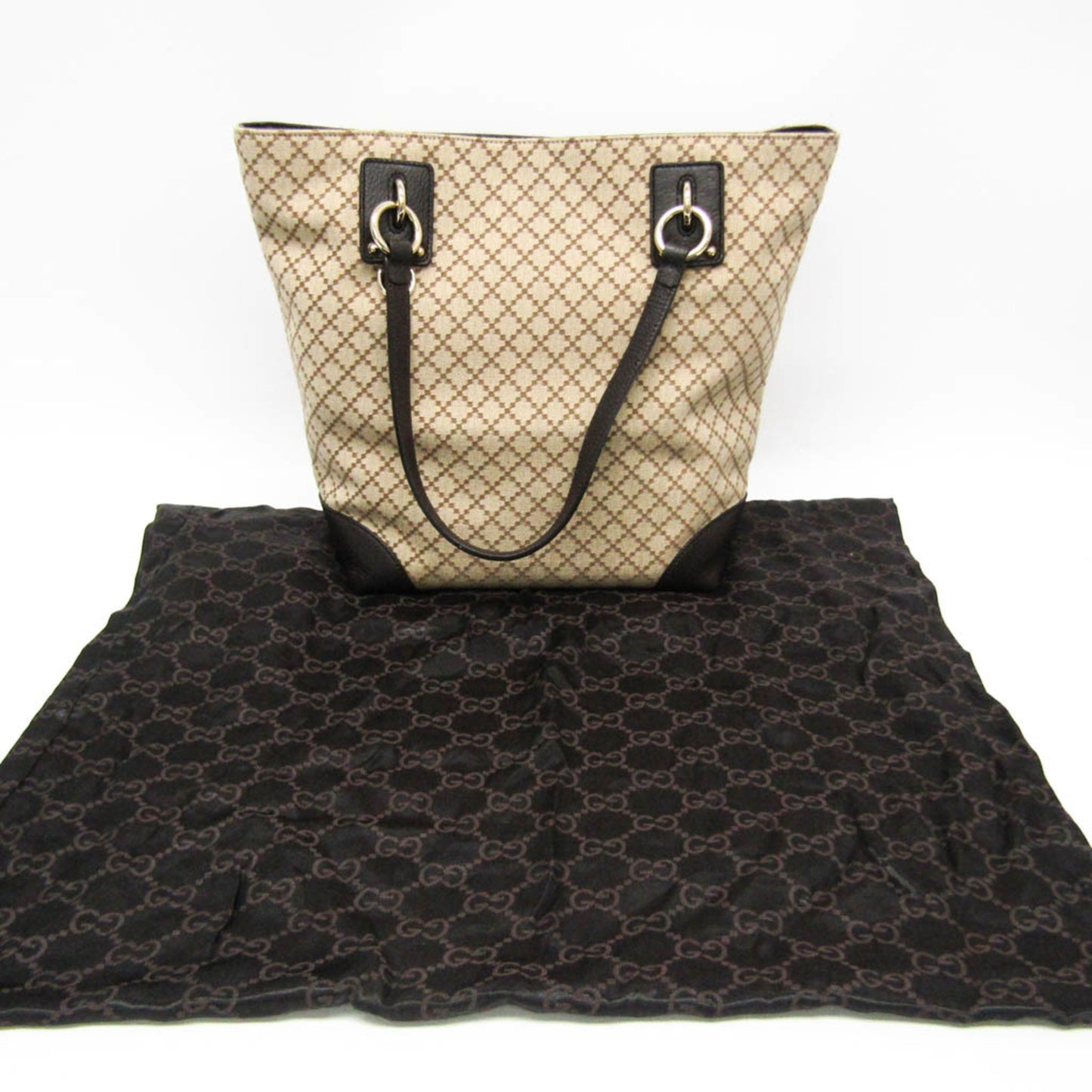 Gucci Diamante · Canvas & Leather Tote