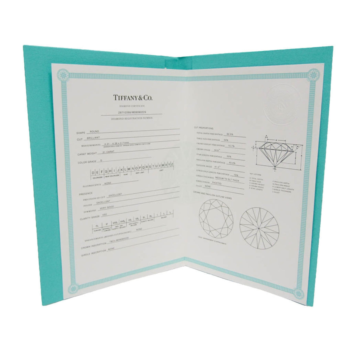 Tiffany Classic Solitaire · Platinum · Diamond · Size 4 (EU 47.5)
