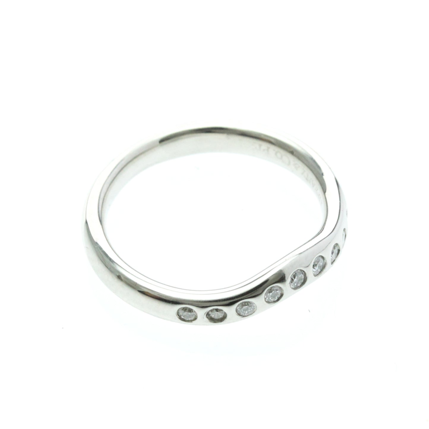 Tiffany Curved Band · Platinum · Diamond