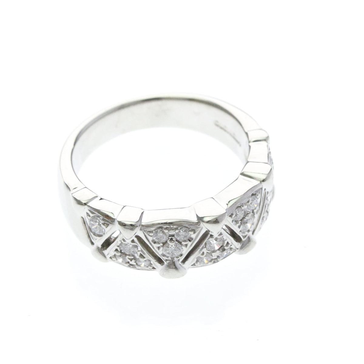 Mikimoto Diamond · Platinum950 · Band Ring · Size 6 (EU 55)