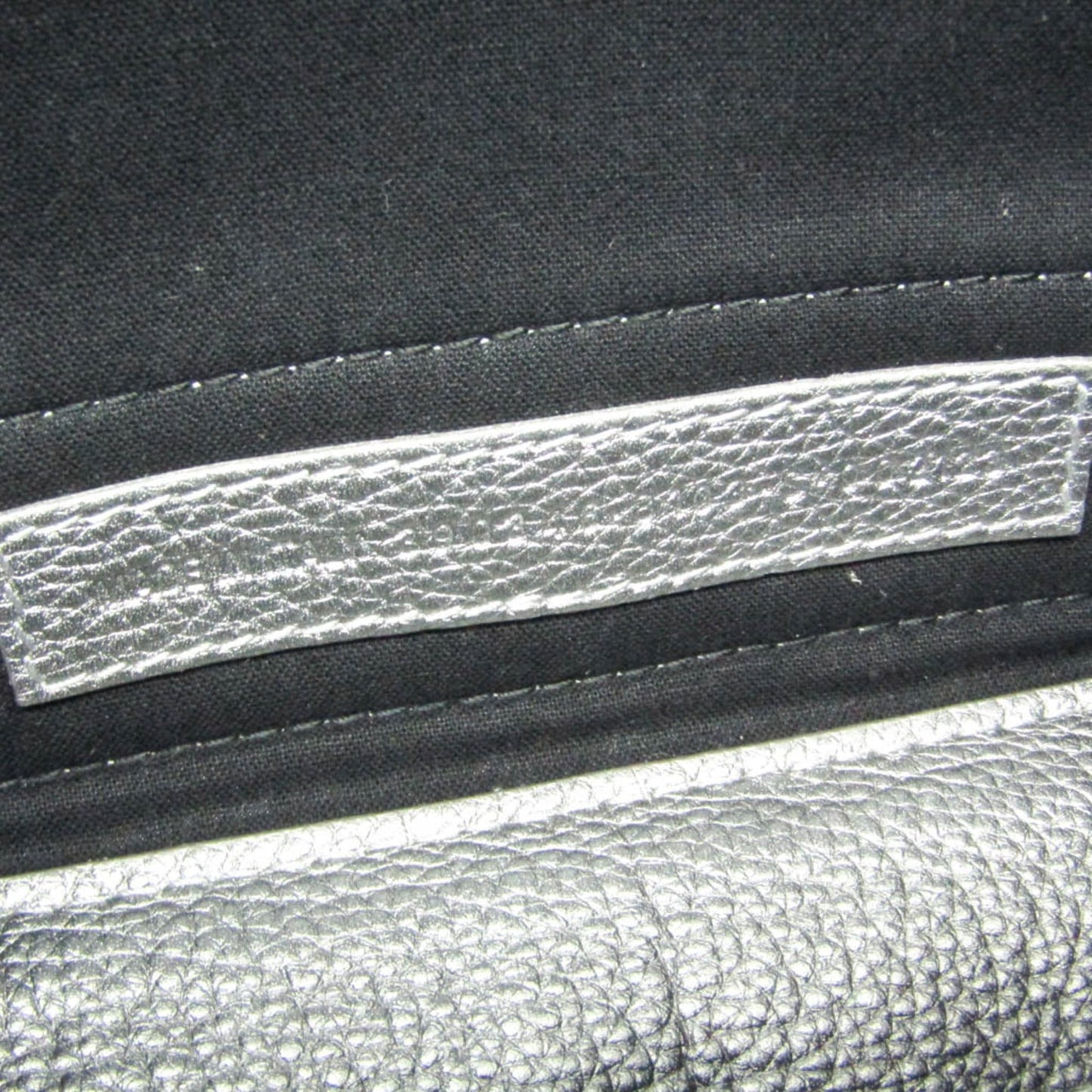 Balenciaga Navy Cabas XS · Metallic Leather