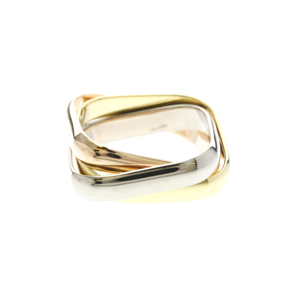 Cartier Trinity Cushion · Tri-Gold · Size 6 (EU 55)