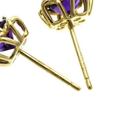 Tiffany Amethyst Studs · 18K Yellow Gold