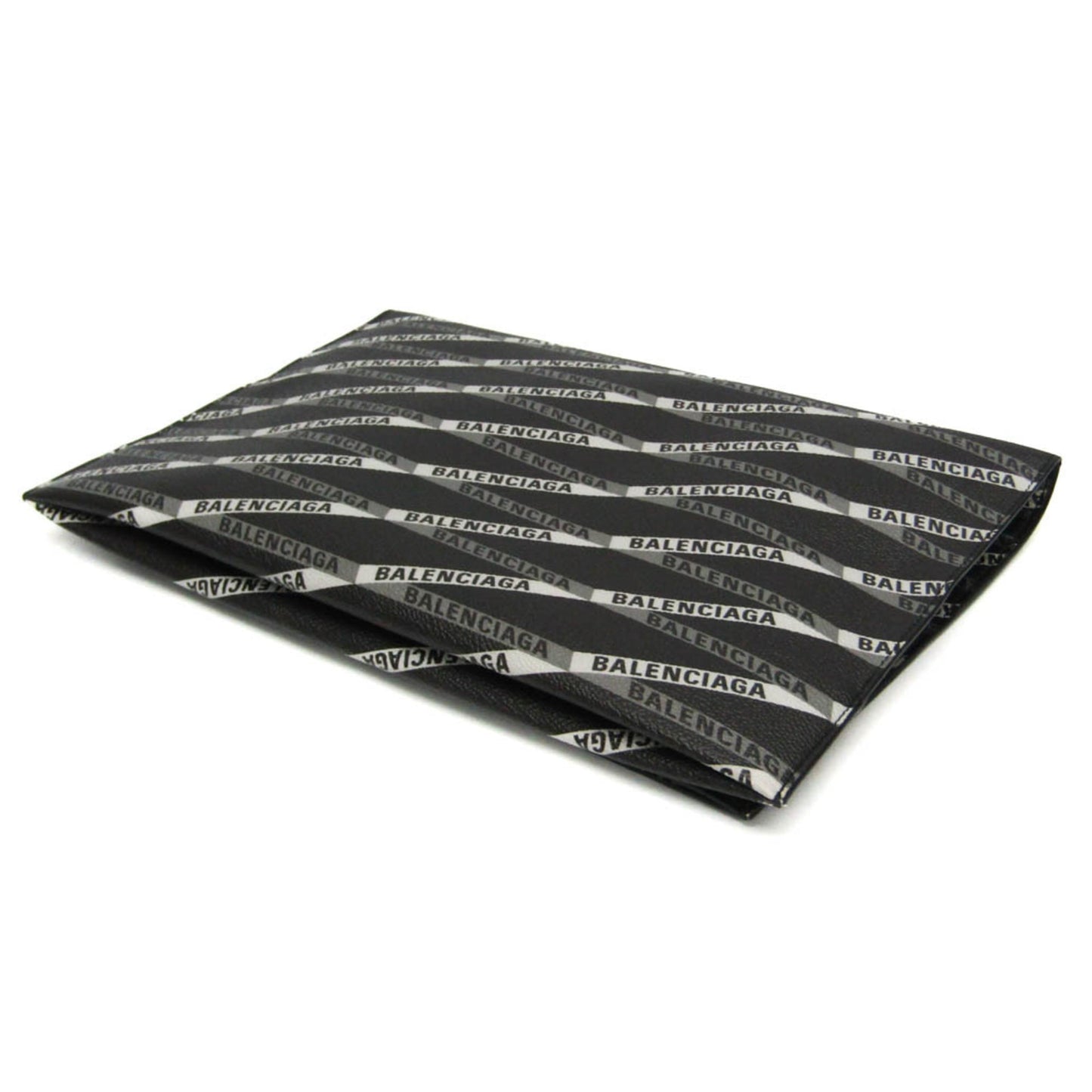 Balenciaga Logo Print · Leather Clutch