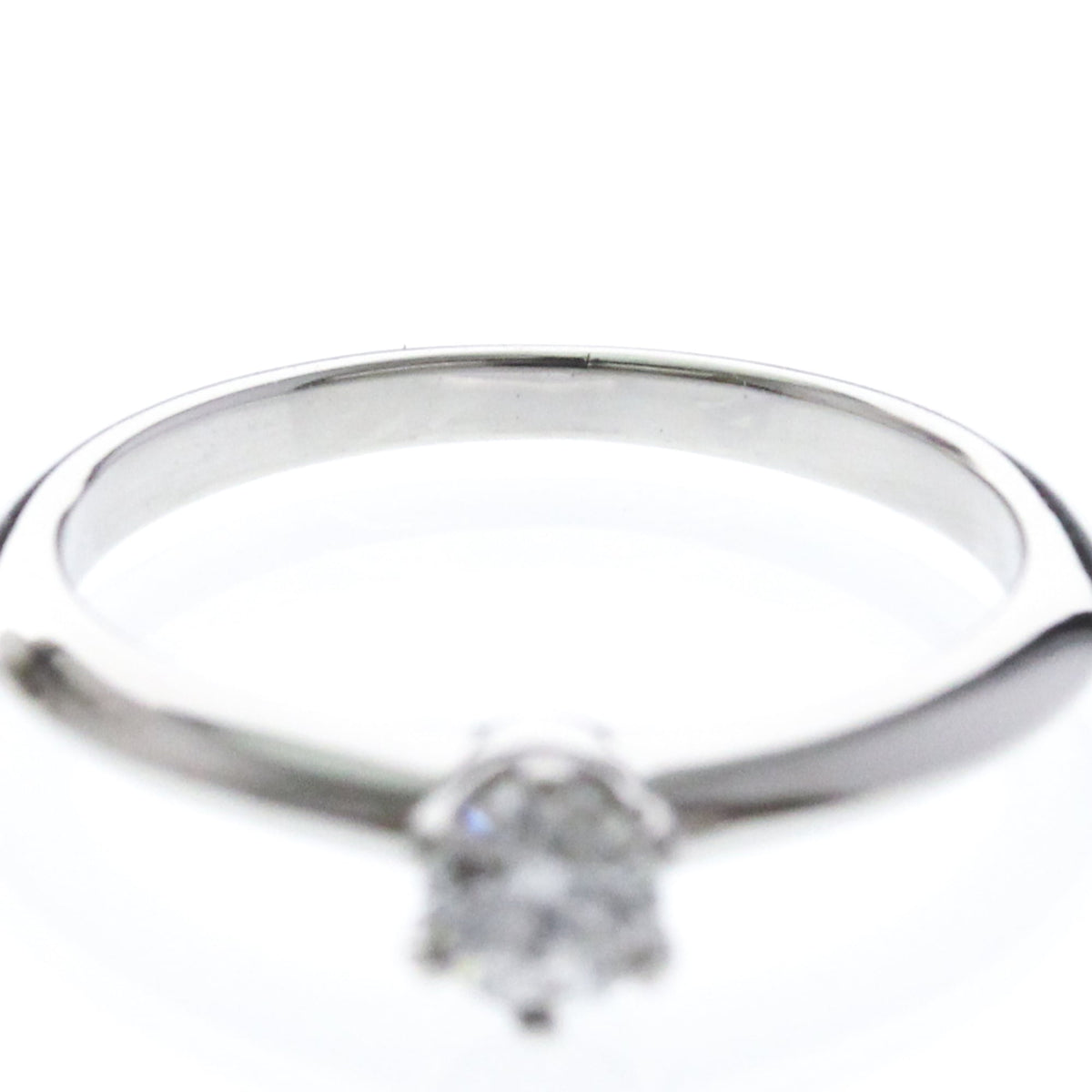 Tiffany Solitaire · 0.2ct Diamond · Platinum · Size 4.5 (EU 51.25)