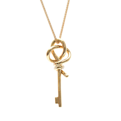 Tiffany Knot Key · 18K White Gold · Diamond