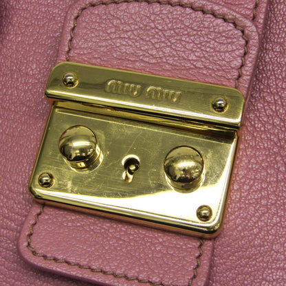 Miu Miu Madras · Leather Shoulder Bag