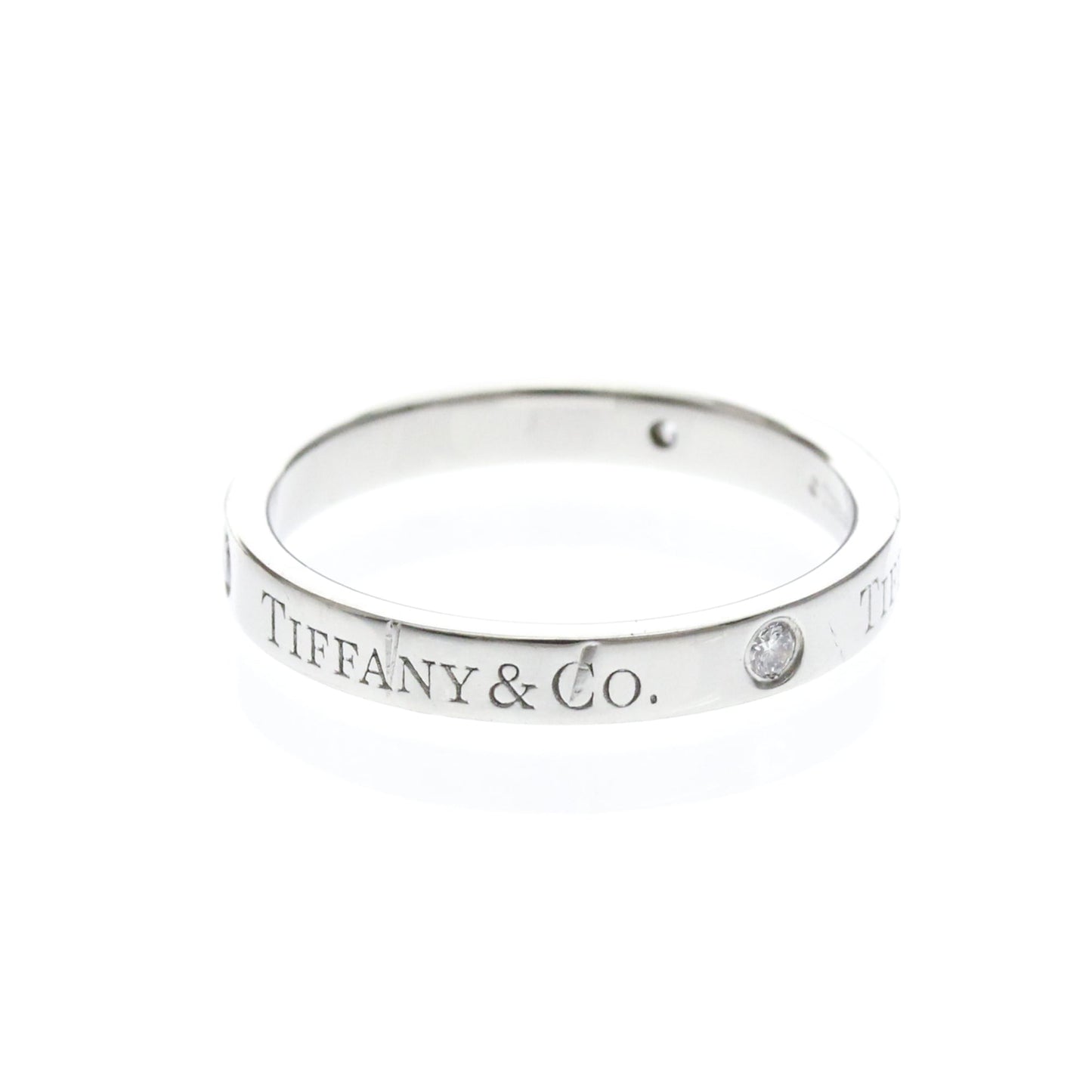 Tiffany Flat Band · Diamonds · Platinum