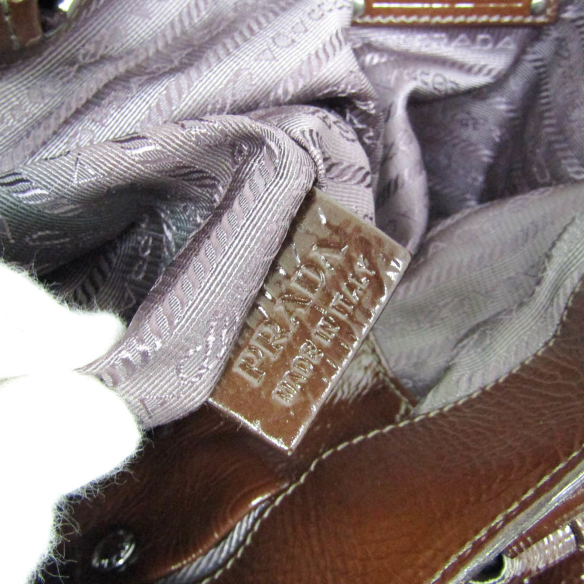 Prada Patent Leather · Metal Hardware
