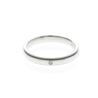 Tiffany Milgrain Band Ring · Platinum