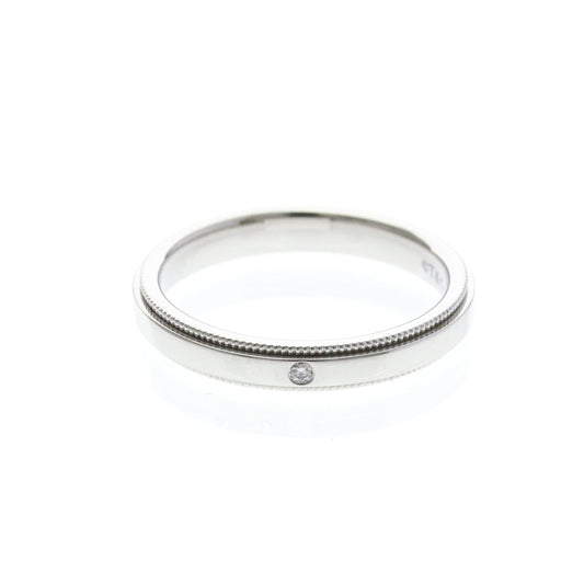 Tiffany Milgrain Band Ring · Platinum