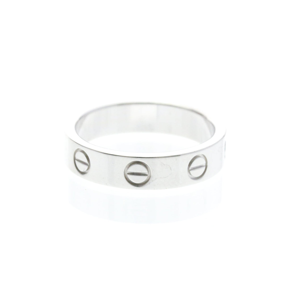 Cartier Mini Love · 18K White Gold · Diamond · Size 4.5 (EU 51.25)