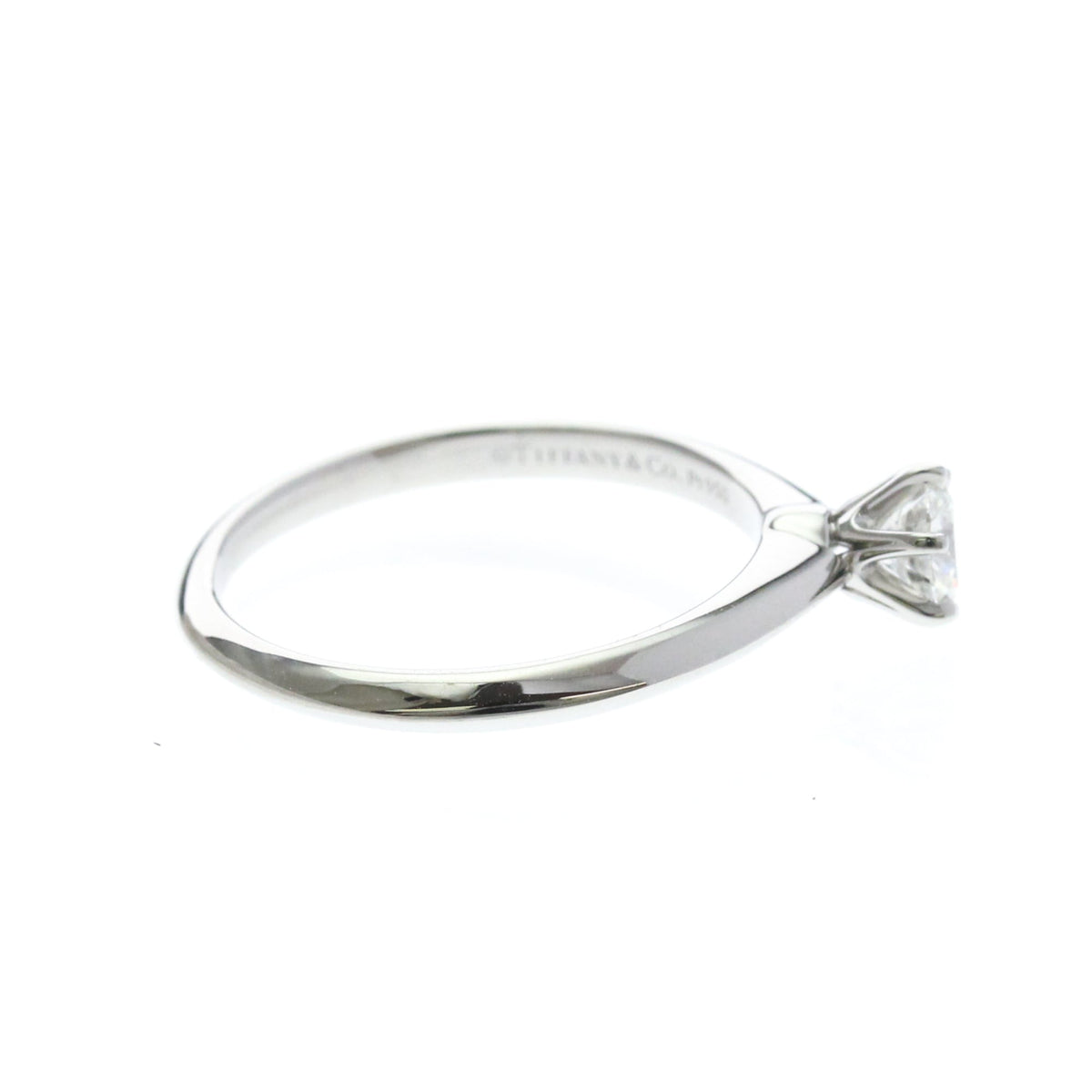 Tiffany Solitaire · Platinum · Diamond · Size 6 (EU 52.5)