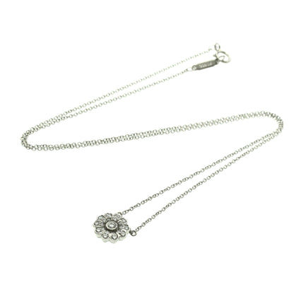 Tiffany · Platinum Diamond Flower Pendant
