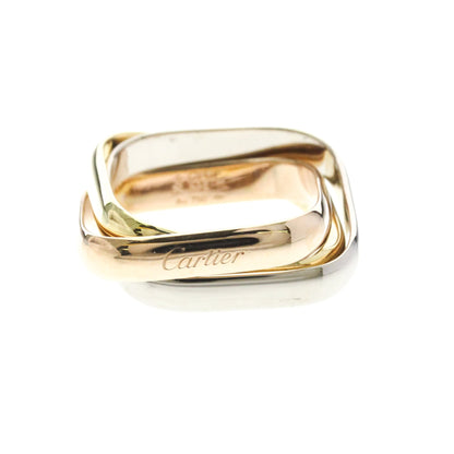 Cartier Trinity Cushion · Tri-Gold · Size 6 (EU 55)