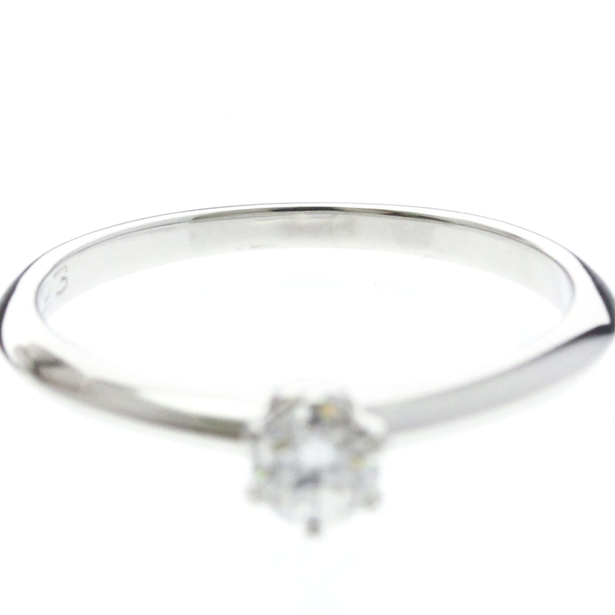 Tiffany Solitaire · Platinum · Diamond 0.23ct · Size 5.8 (EU 52)