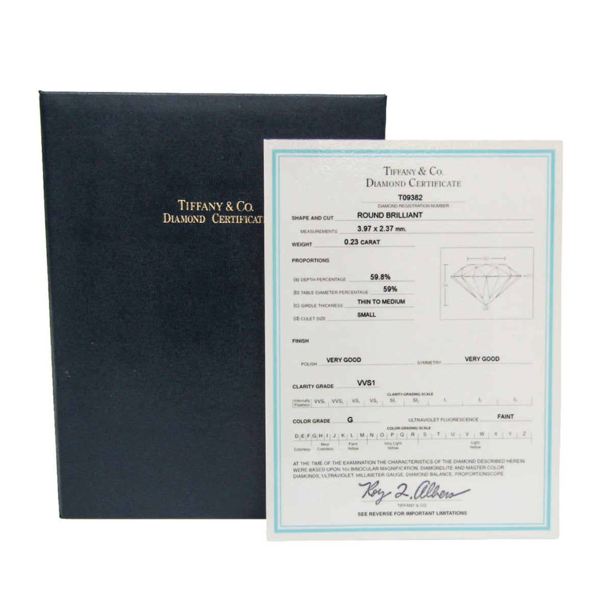 Tiffany Solitaire · Platinum · Diamond 0.23ct · Size 5.8 (EU 52)