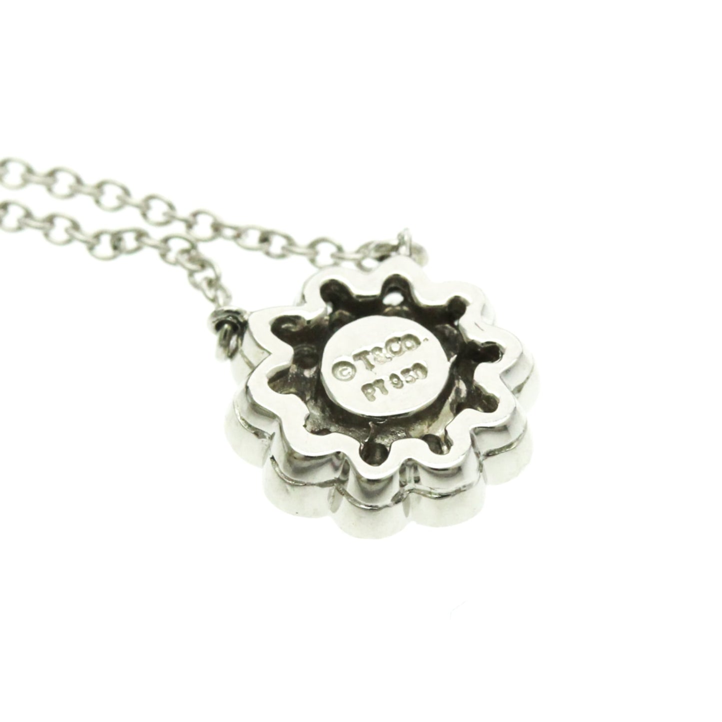 Tiffany · Platinum Diamond Flower Pendant