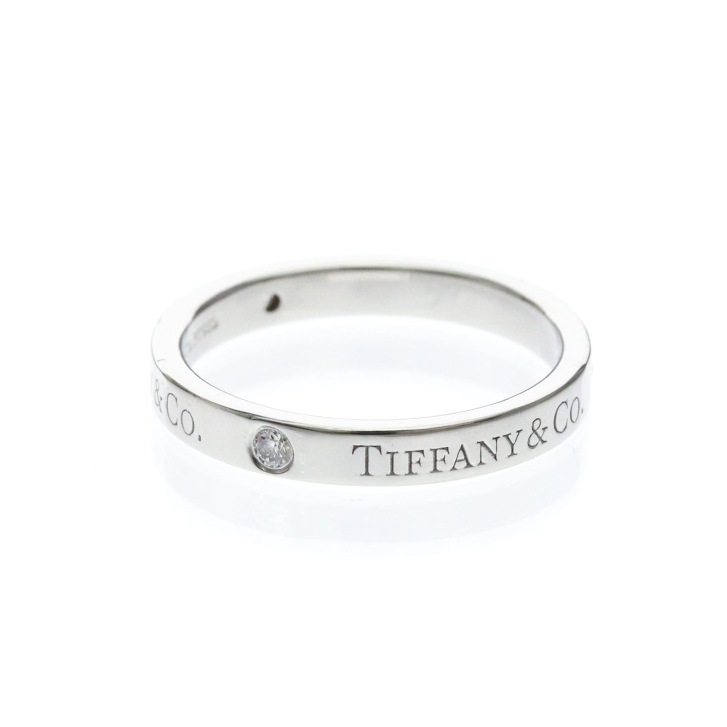 Tiffany Flat Band · Diamonds · Platinum