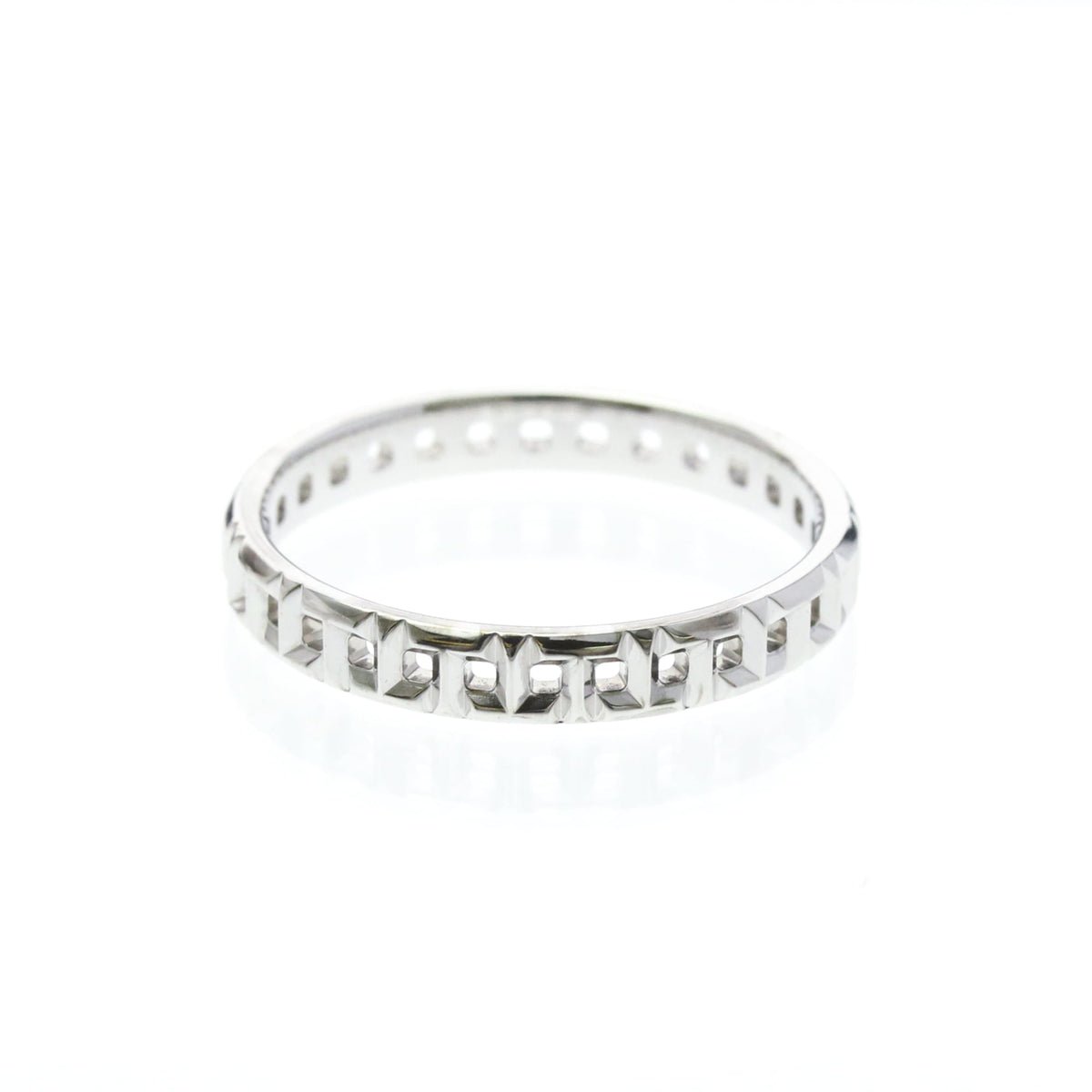 Tiffany T True · 18K White Gold · Size 10 (EU 65)