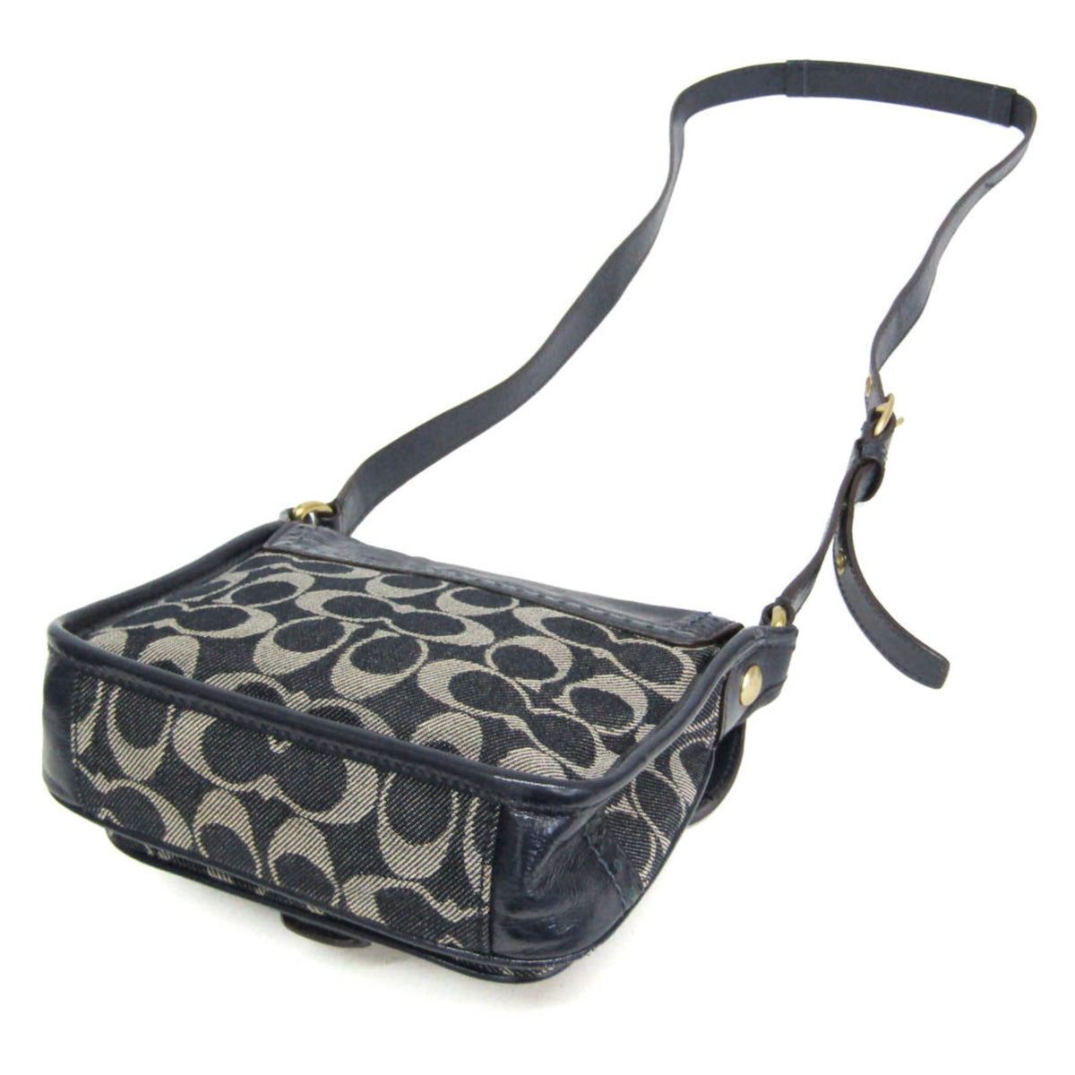 Coach Signature · Denim & Patent Leather