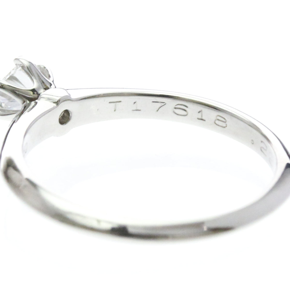 Tiffany Solitaire · Platinum · 0.22ct Diamond · Size 5 (EU 52.5)