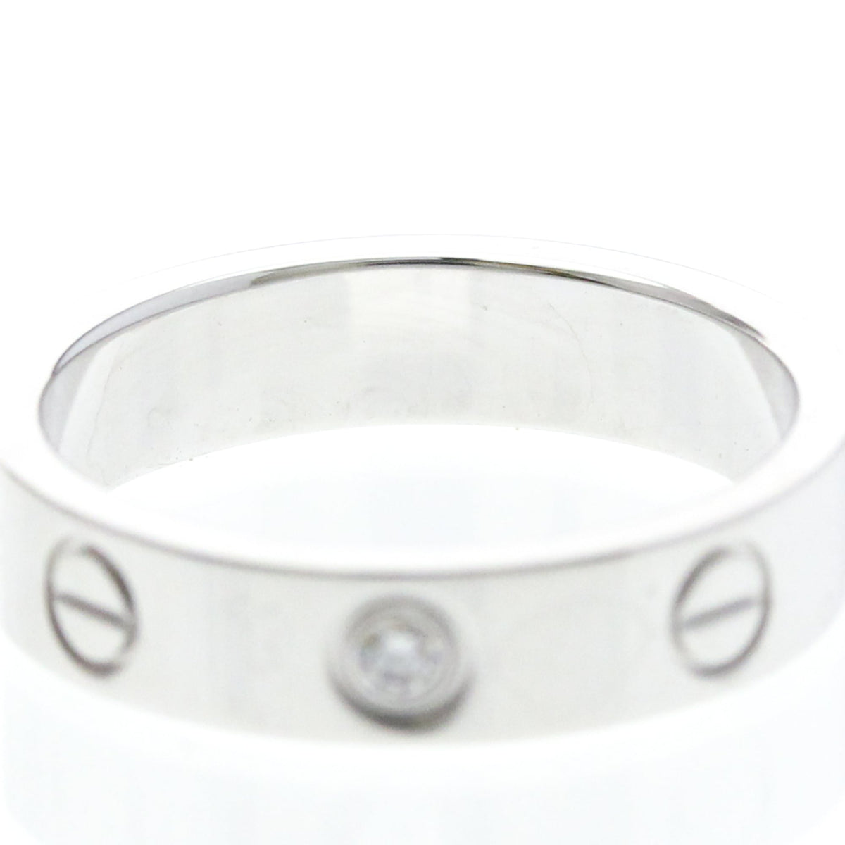Cartier Mini Love · 18K White Gold · Diamond · Size 4.5 (EU 51.25)