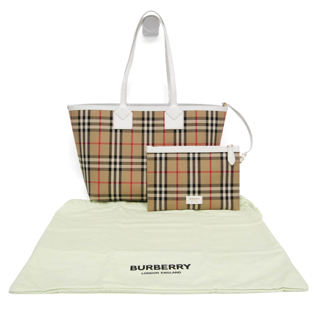 Burberry Small London · Canvas Checked Tote