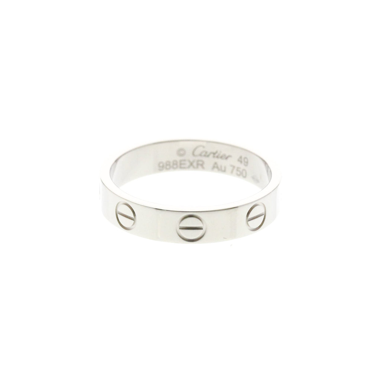 Cartier Mini Love · 18K White Gold · Size 4.75 (EU 51.88)