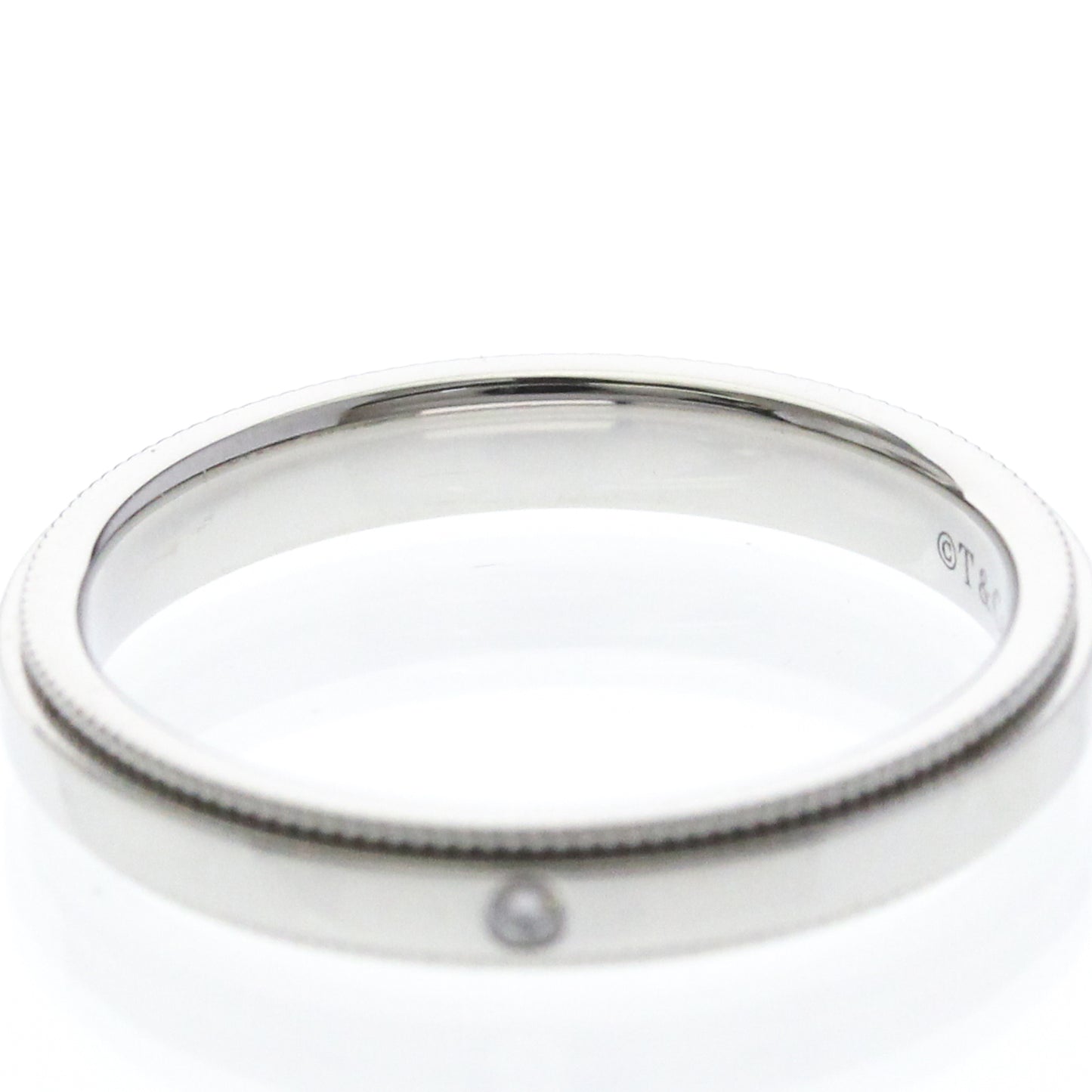 Tiffany Milgrain Band Ring · Platinum