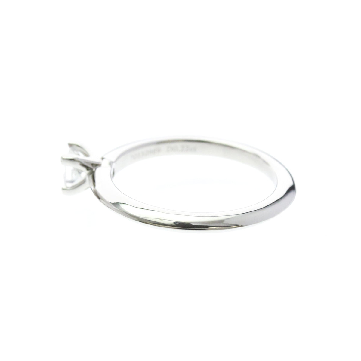 Tiffany Solitaire · Platinum · Diamond 0.22ct · Size 4 (EU 50)