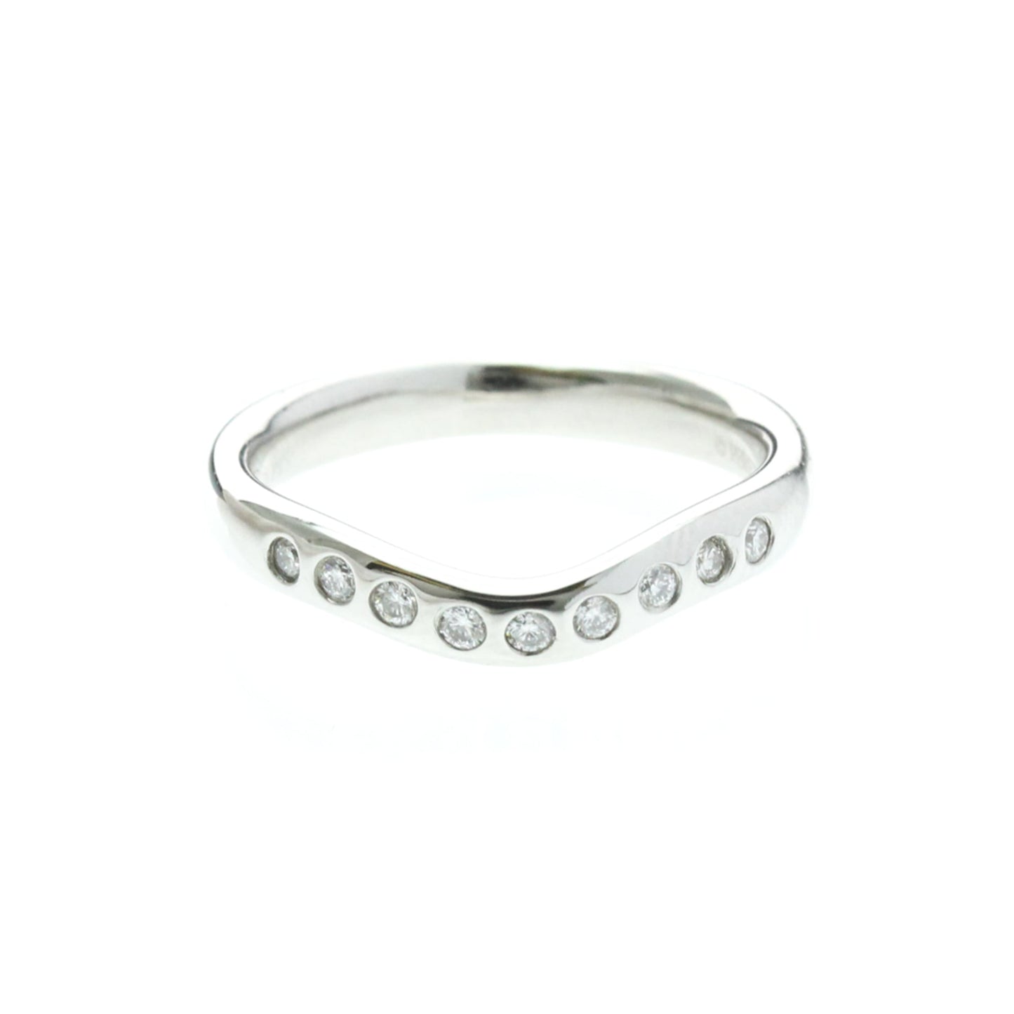 Tiffany Curved Band · Platinum · Diamond