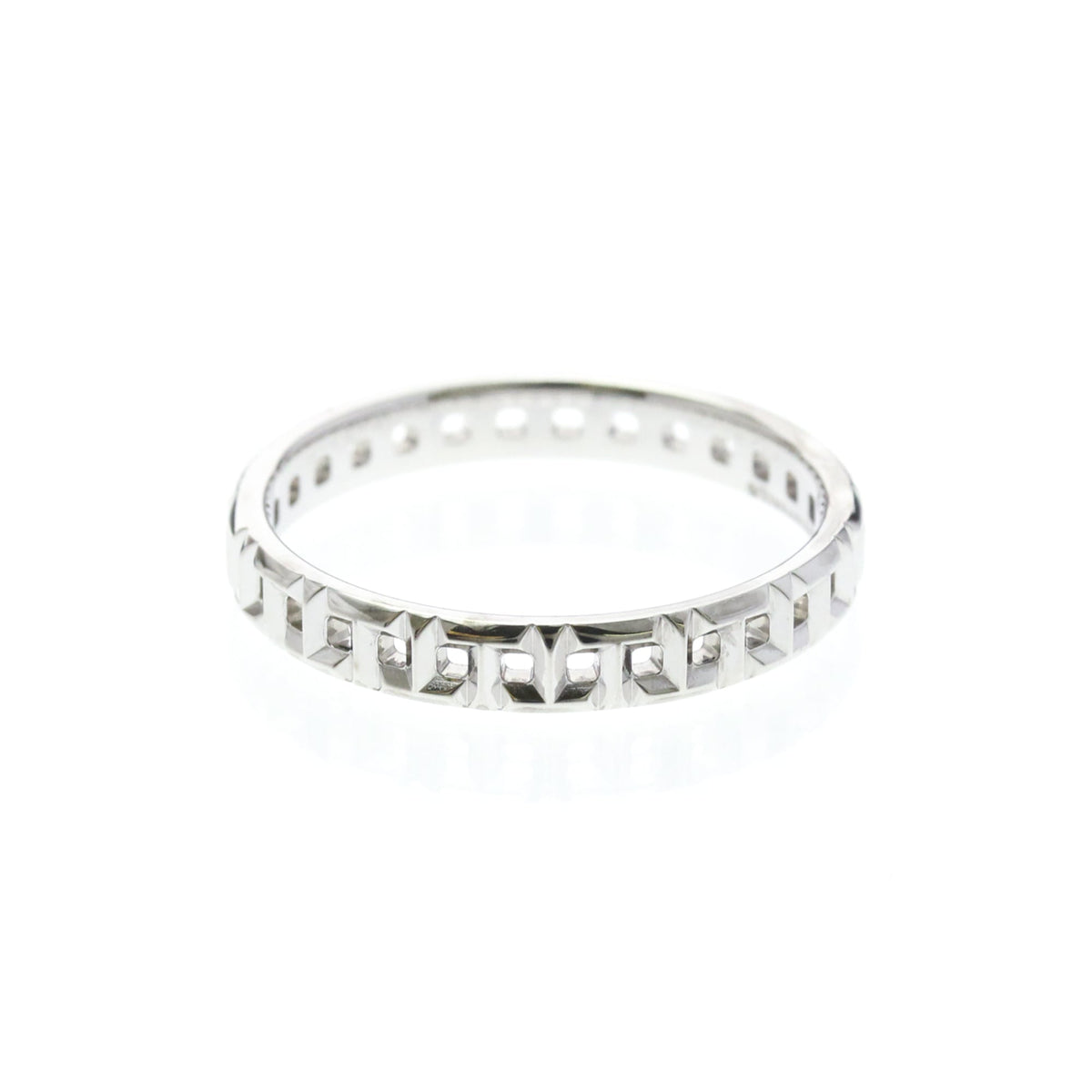 Tiffany T True · 18K White Gold · Size 10 (EU 65)