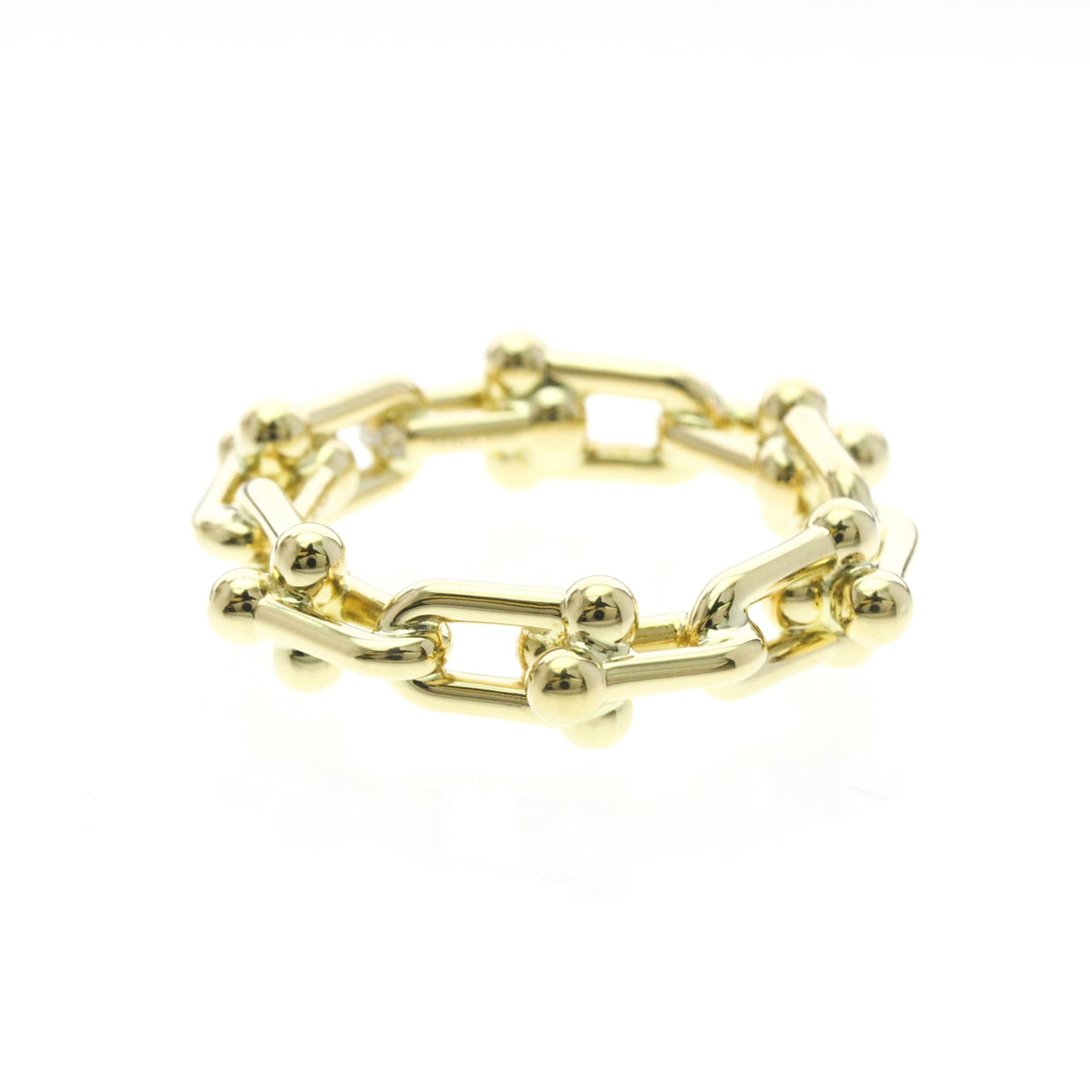 Tiffany Hardware Link · 18K Yellow Gold · Size 8 (EU 60)