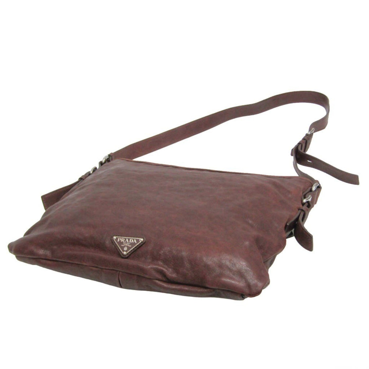 Prada Triangle Logo · Leather Messenger
