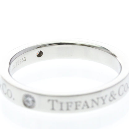 Tiffany Flat Band · Three Diamonds · Platinum