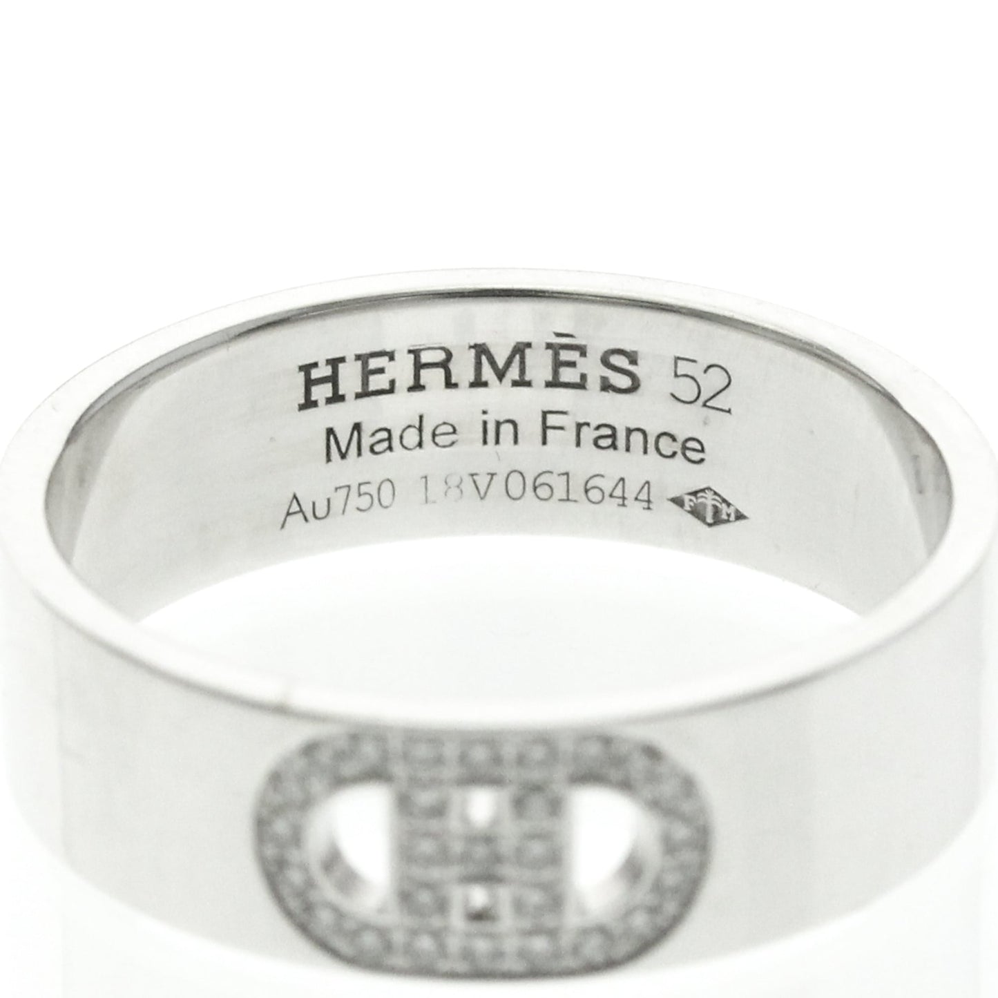 Hermès H d'Ancre · 18K White Gold · Diamond