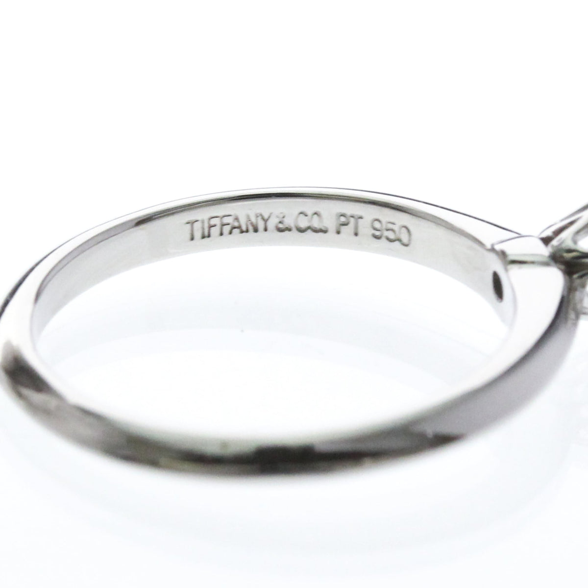 Tiffany Solitaire · 0.2ct Diamond · Platinum · Size 4.5 (EU 51.25)