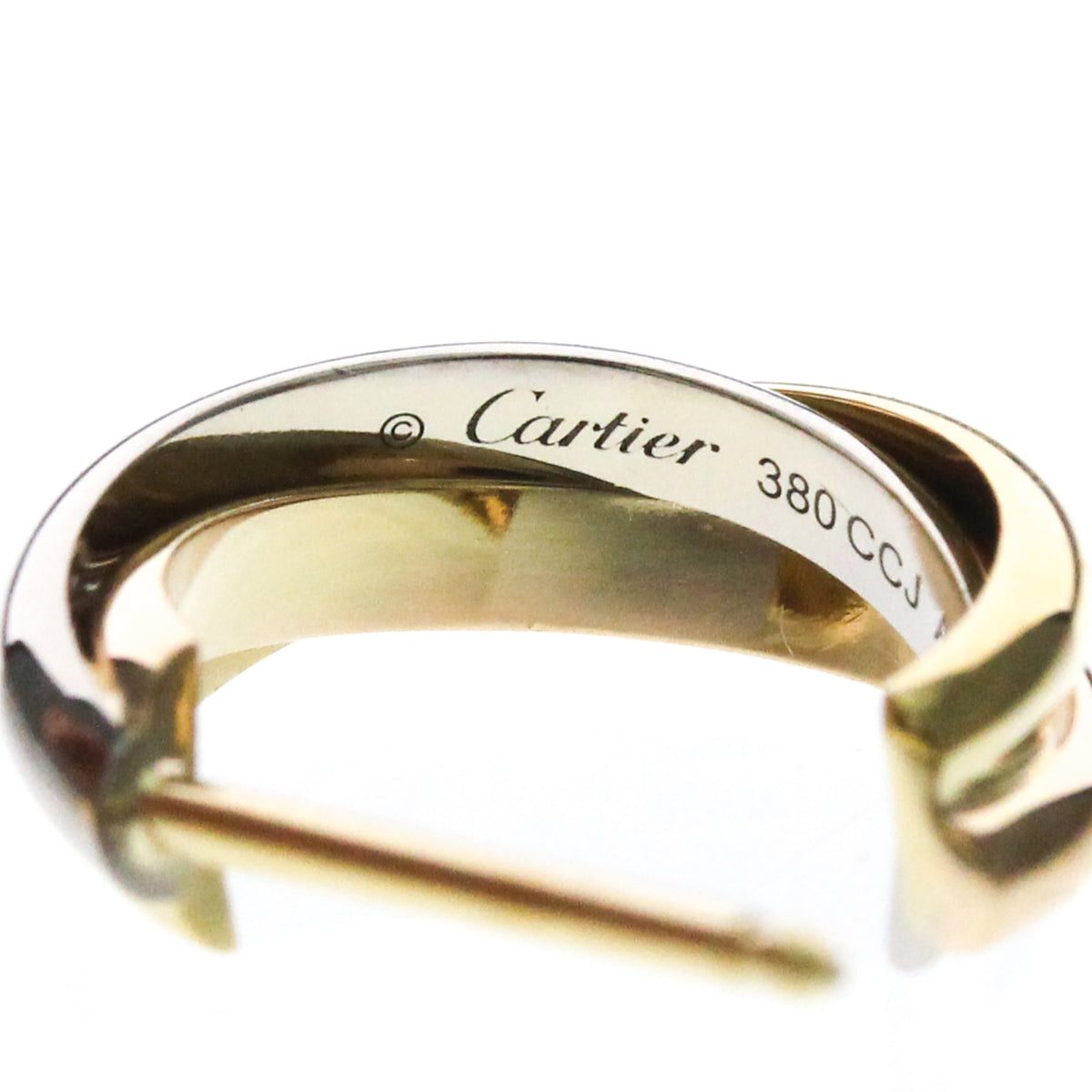 Cartier Trinity · Tri-Gold Hoop Earrings