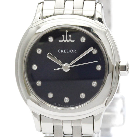 Seiko Credor · Diamond · Steel · Quartz