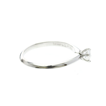 Tiffany Solitaire · Platinum · 0.22ct Diamond · Size 5 (EU 52.5)
