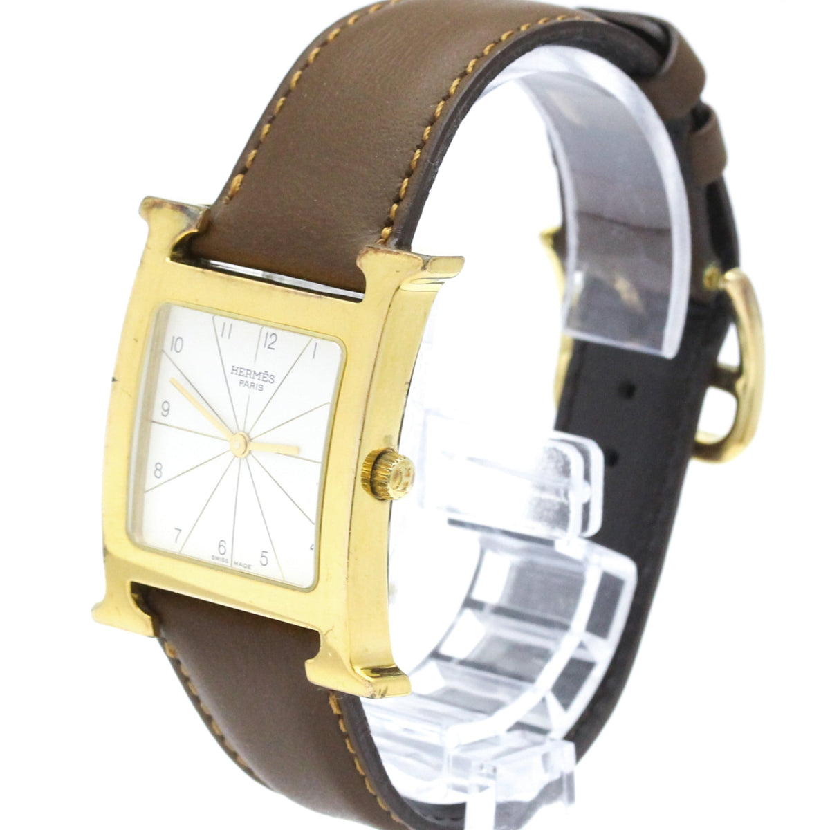 Hermès Heure H · Gold Plated · Quartz