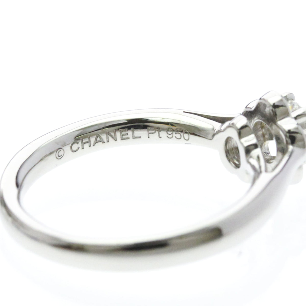 Chanel Camellia · Platinum · Diamond · Size 4 (EU 50)