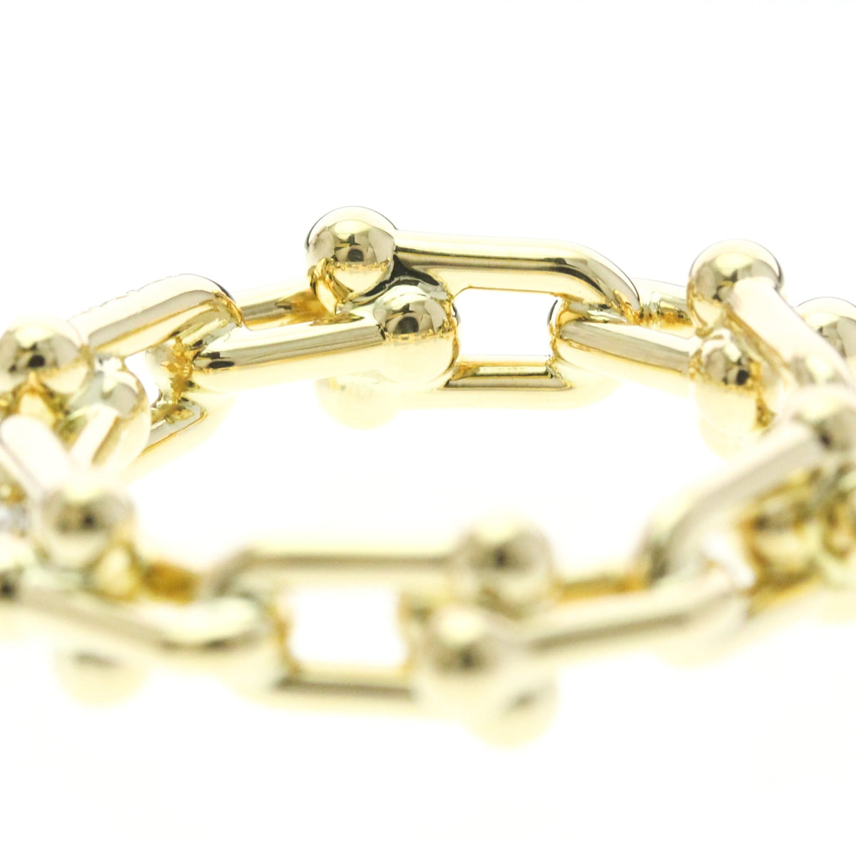 Tiffany Hardware Link · 18K Yellow Gold · Size 8 (EU 60)