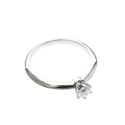 Tiffany Solitaire · 0.2ct Diamond · Platinum · Size 4.5 (EU 51.25)