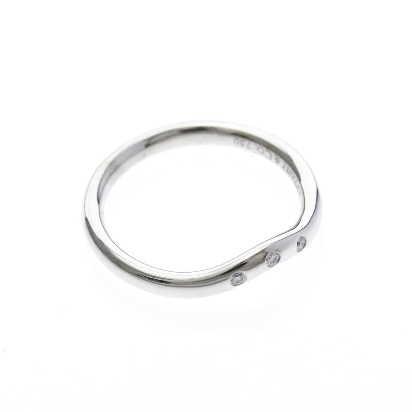 Tiffany Curved Band · Platinum · Diamonds