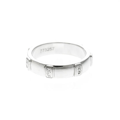 Harry Winston HW Logo · Diamond · 18K White Gold