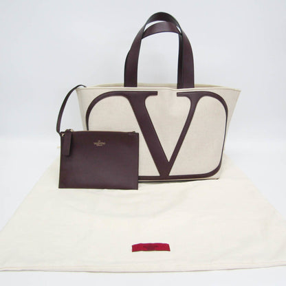 Valentino Garavani V Logo · Leather Canvas Tote